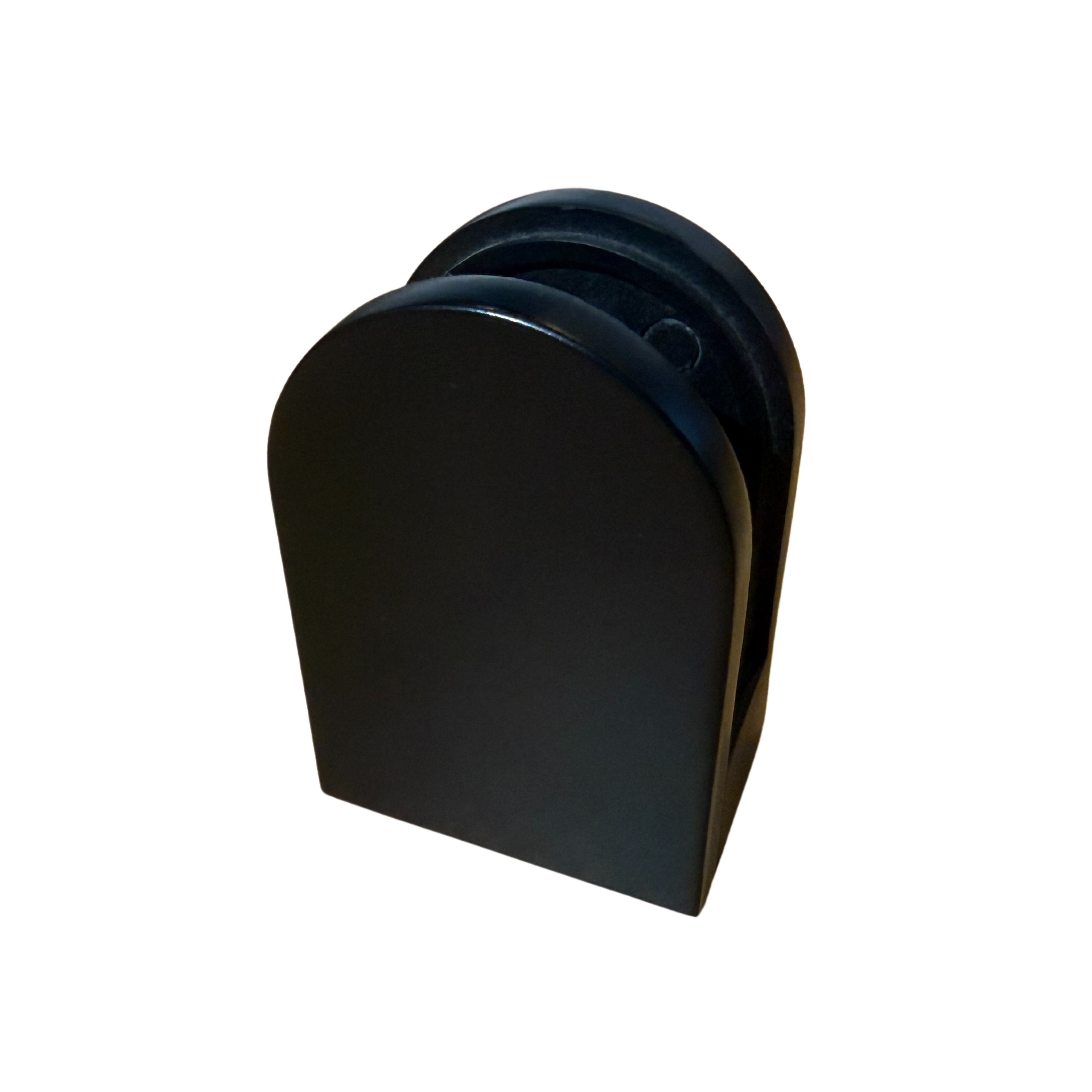 d-shaped glass bracket black
