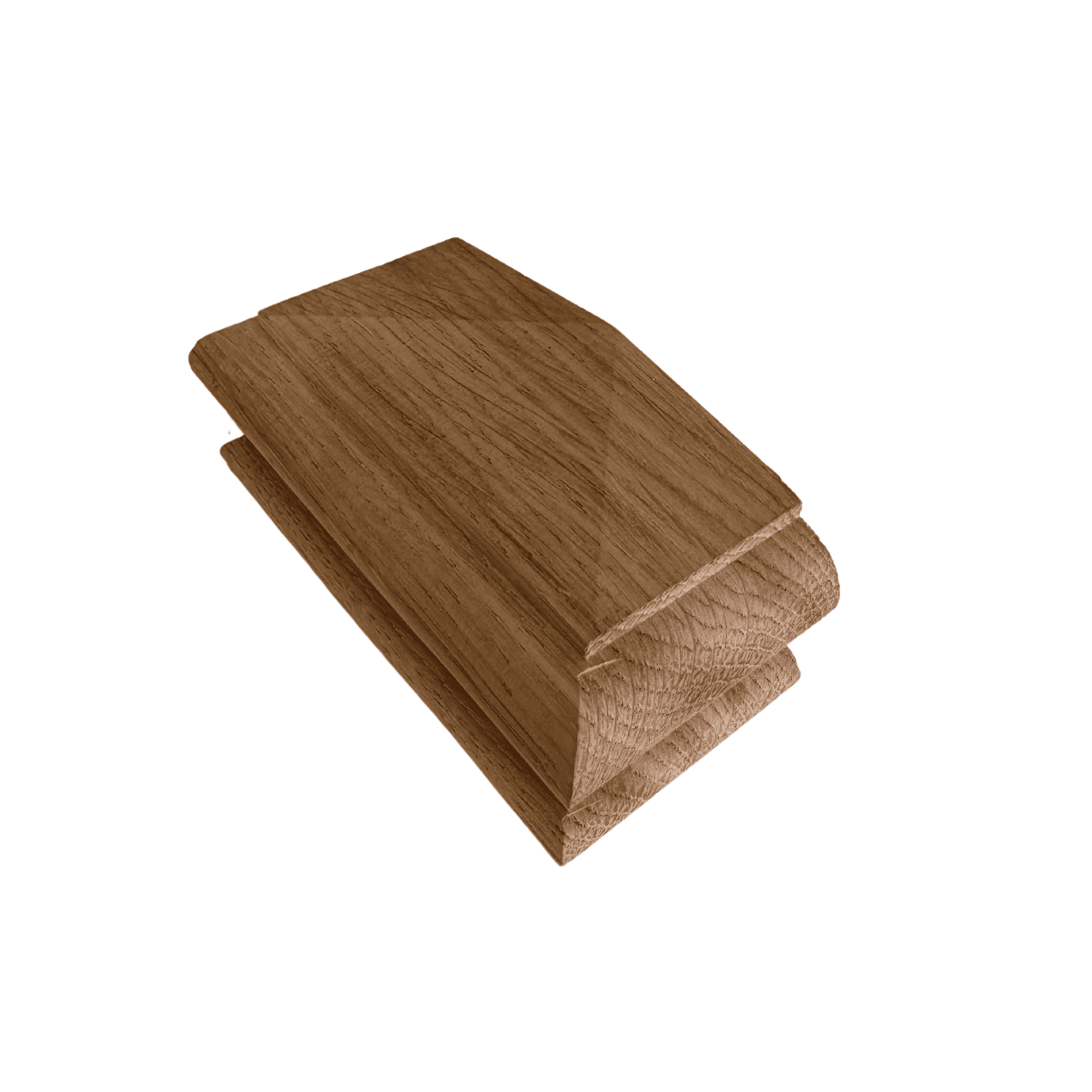 oak pyramid half newel cap angled