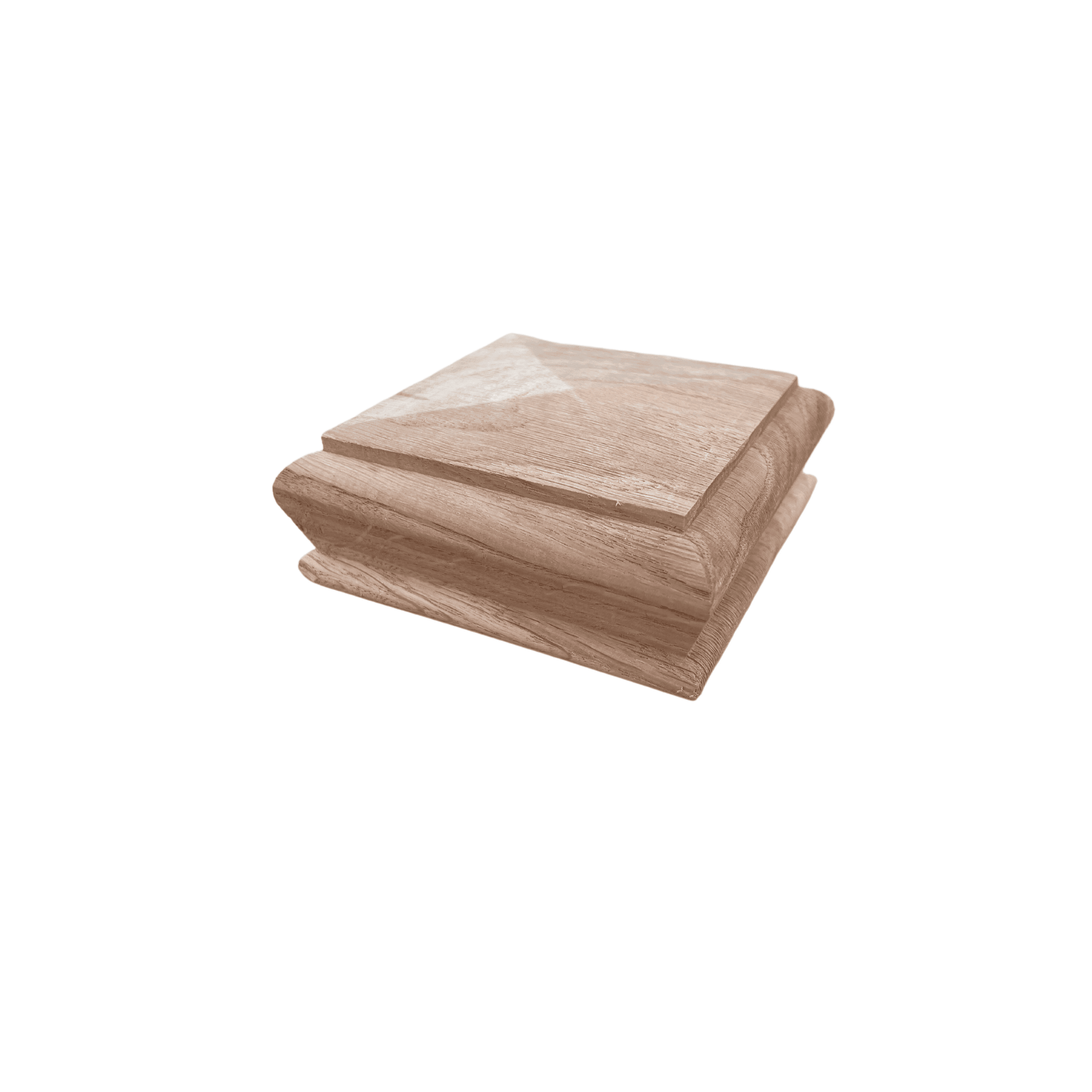 oak pyramid newel cap angled