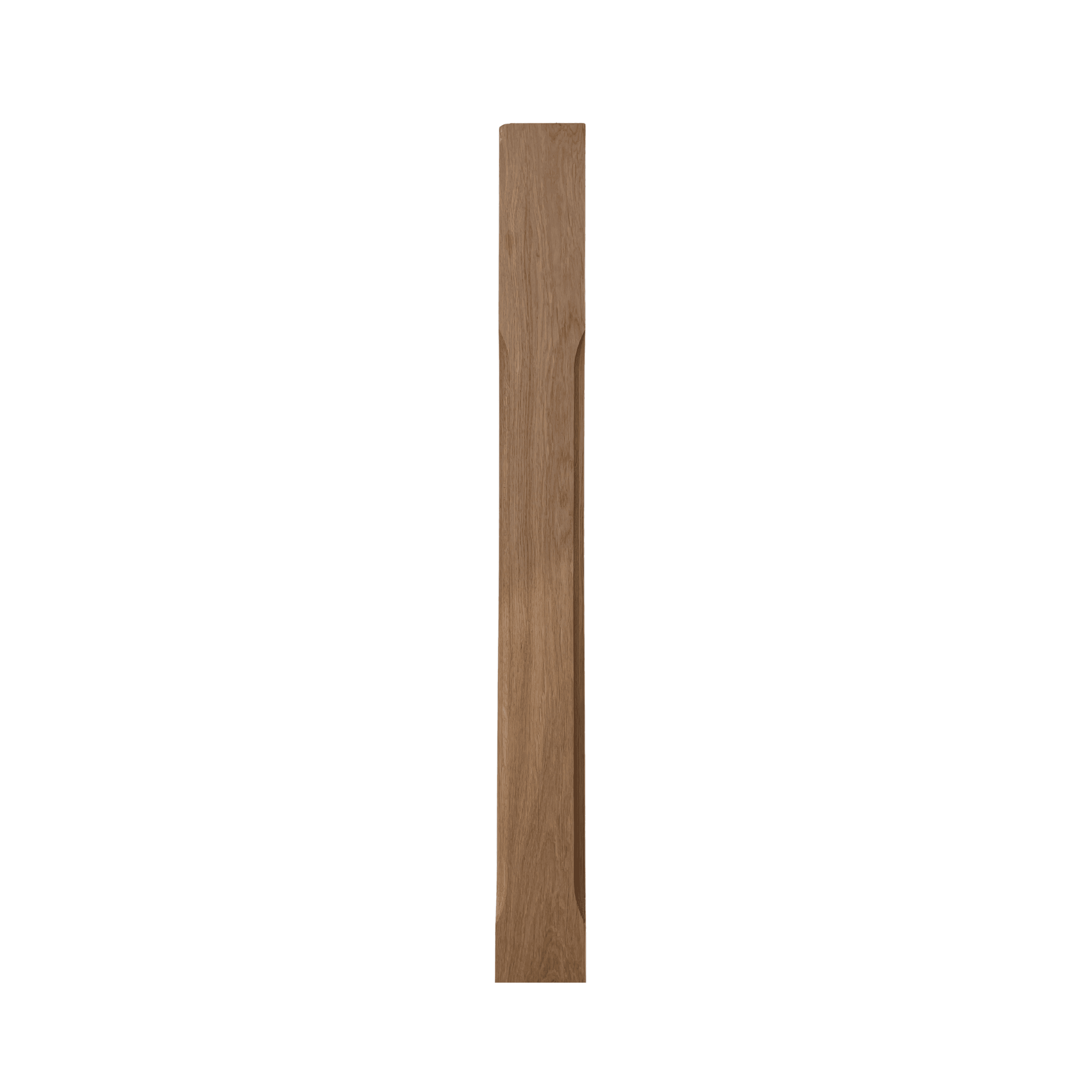 oak stop chamfered newel post