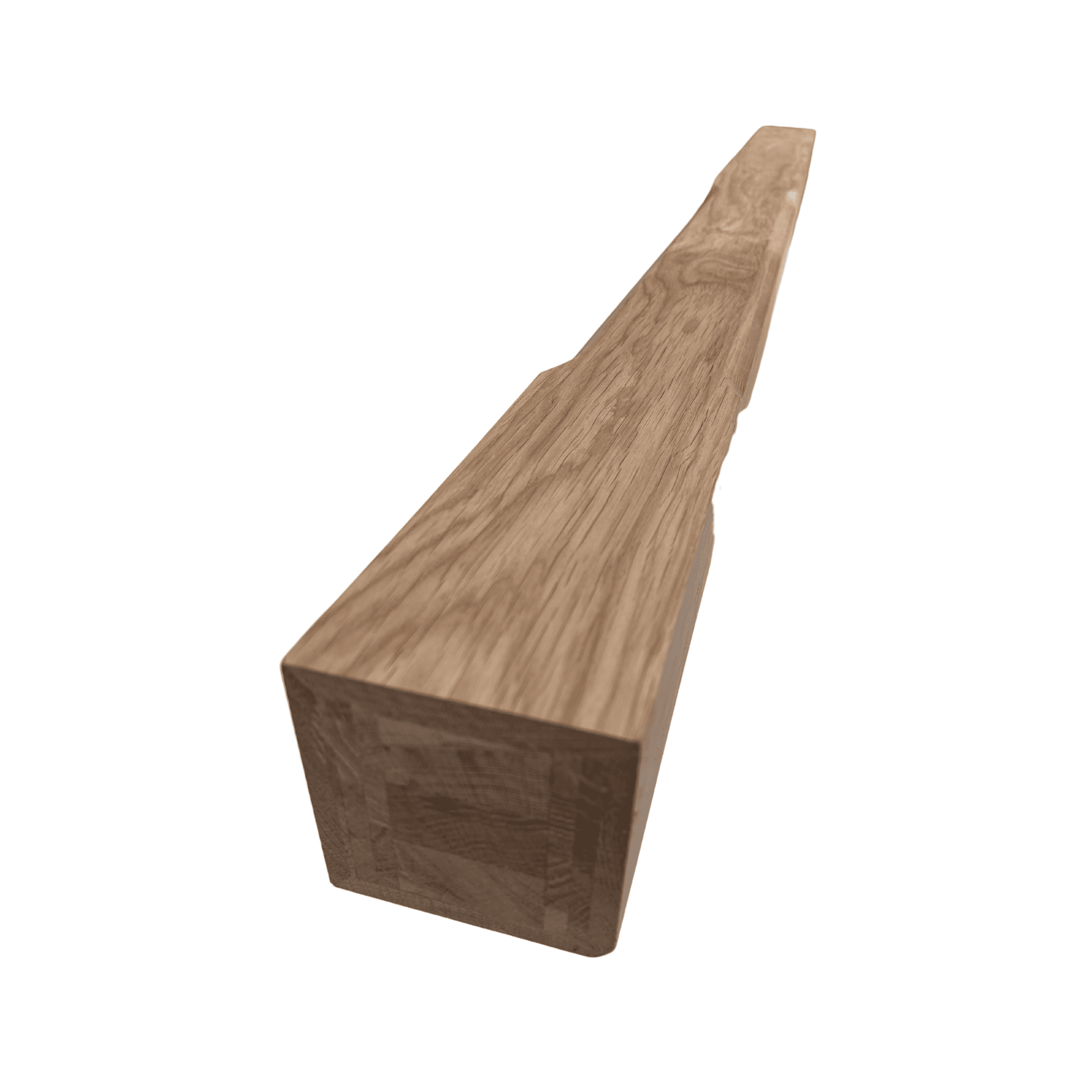 oak stop chamfered newel post angled