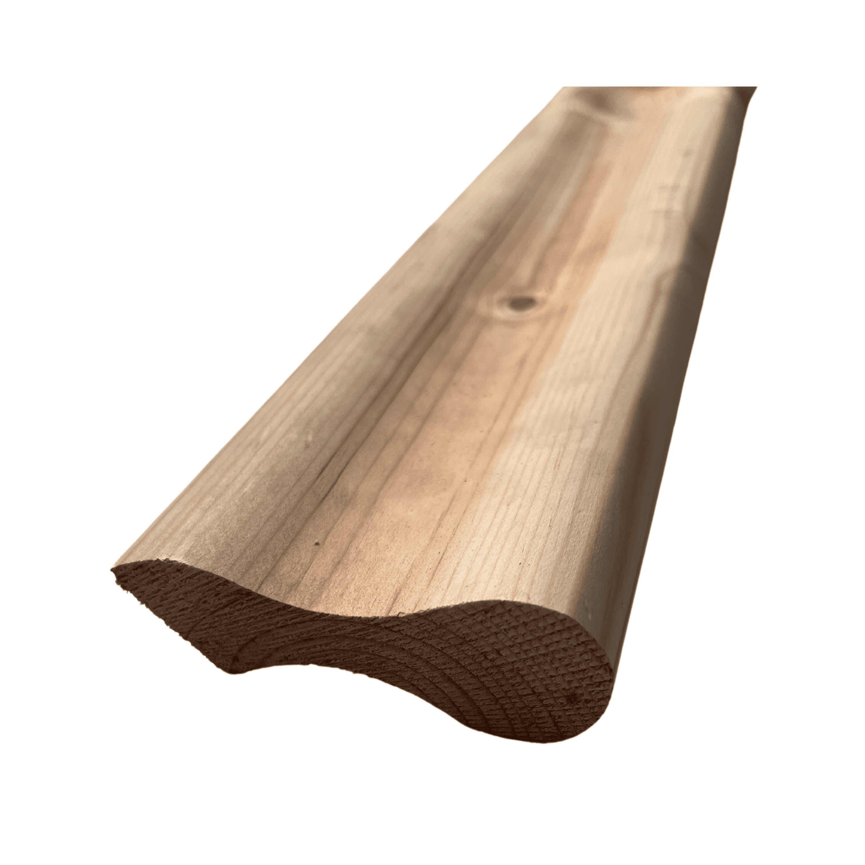 pine pigs ear newel handrail angled