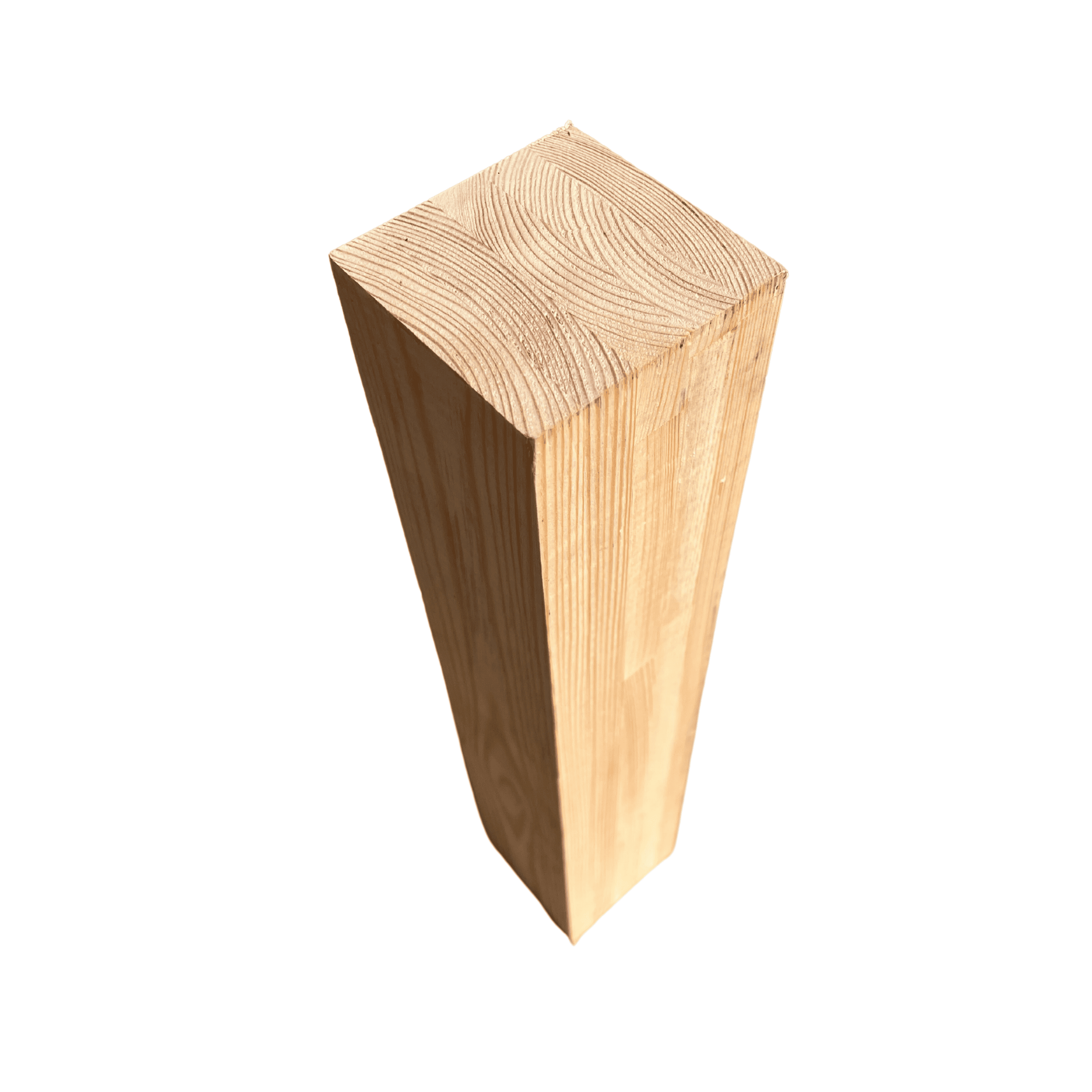 pine square newel post angled