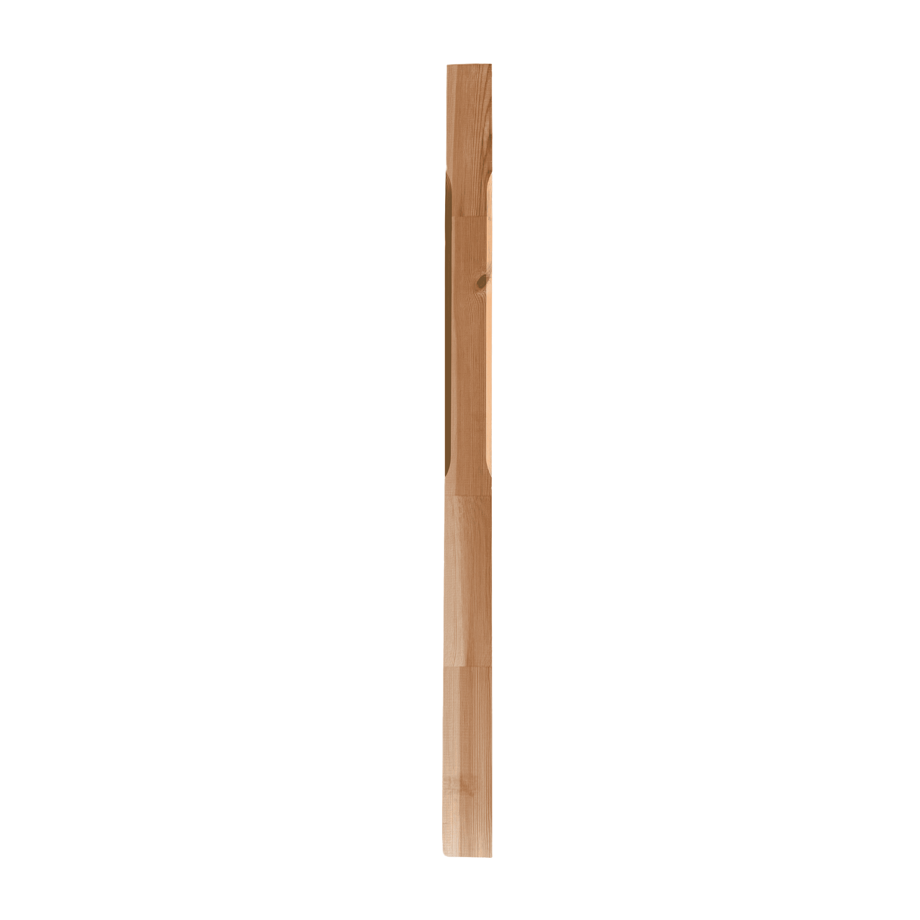 pine stop chamfered half newel post