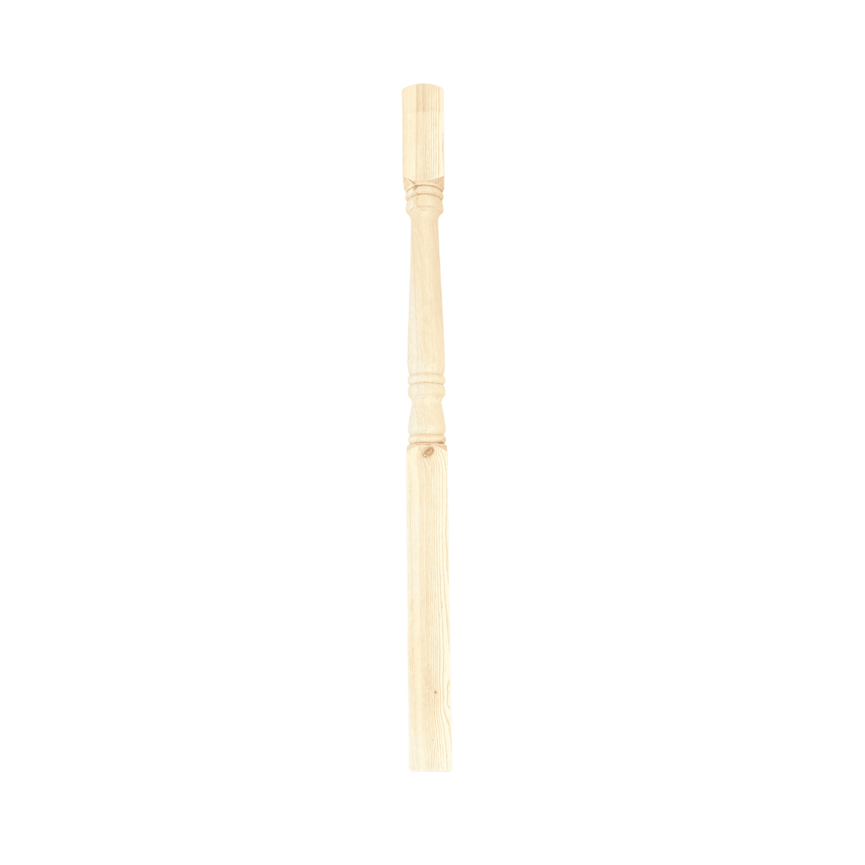 pine turned half newel post
