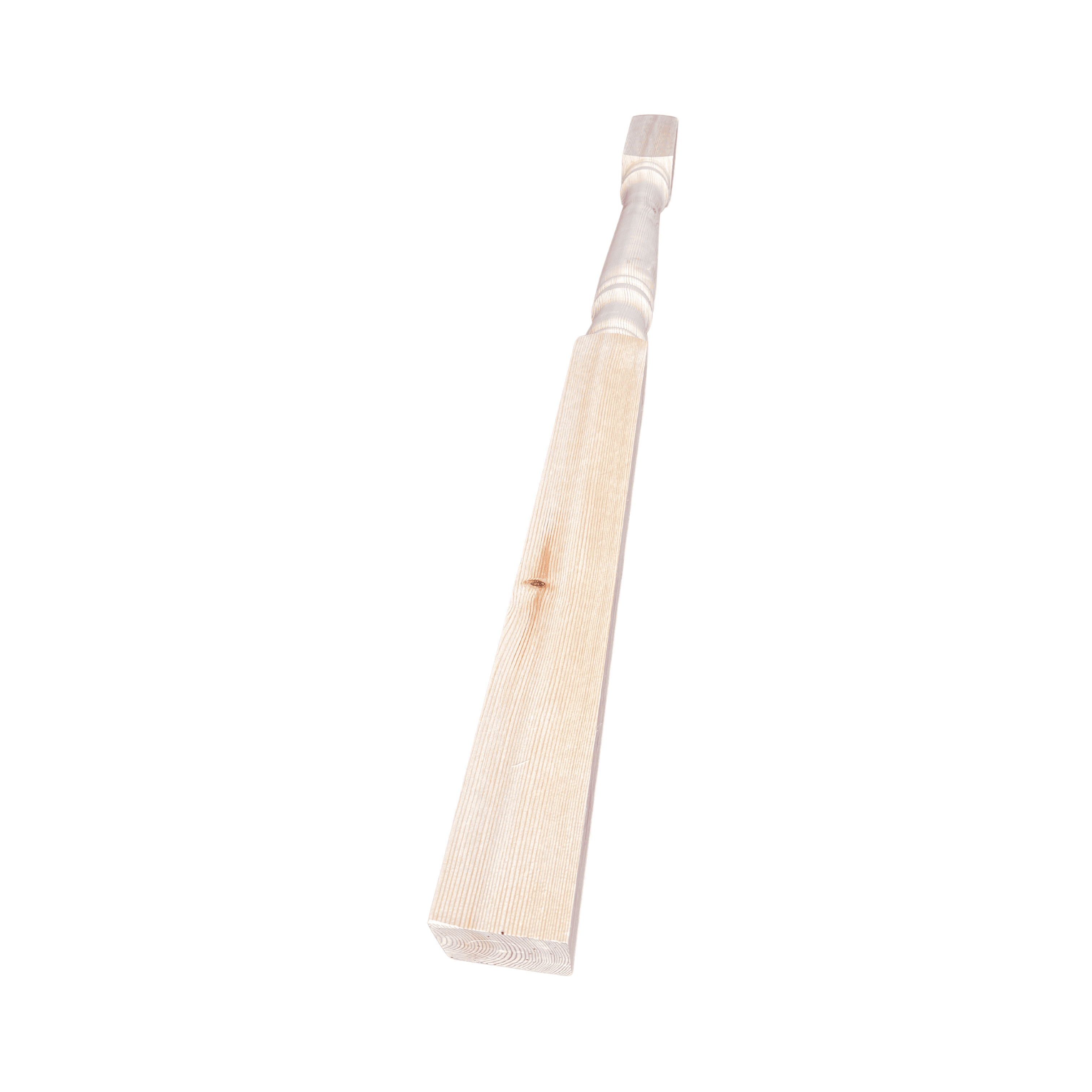 pine turned newel post angled