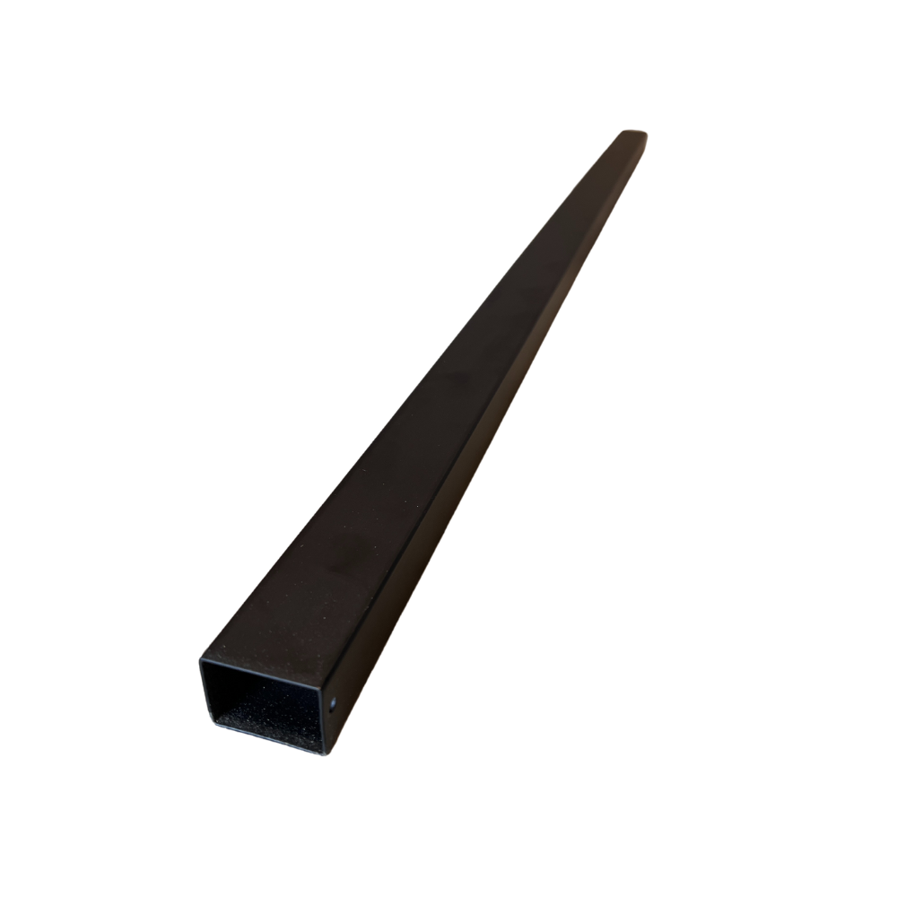 reversible black metal rectangular spindle