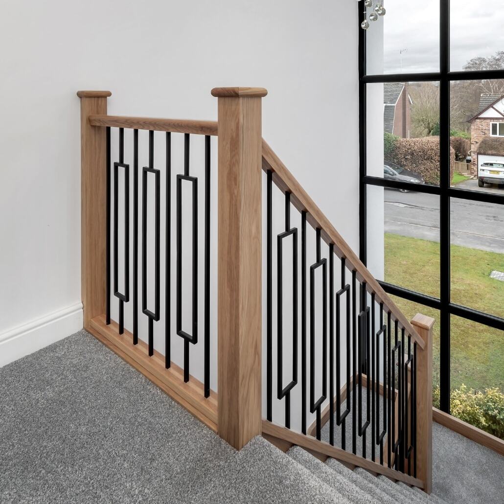 Modern Staircase Built With Oak Components
