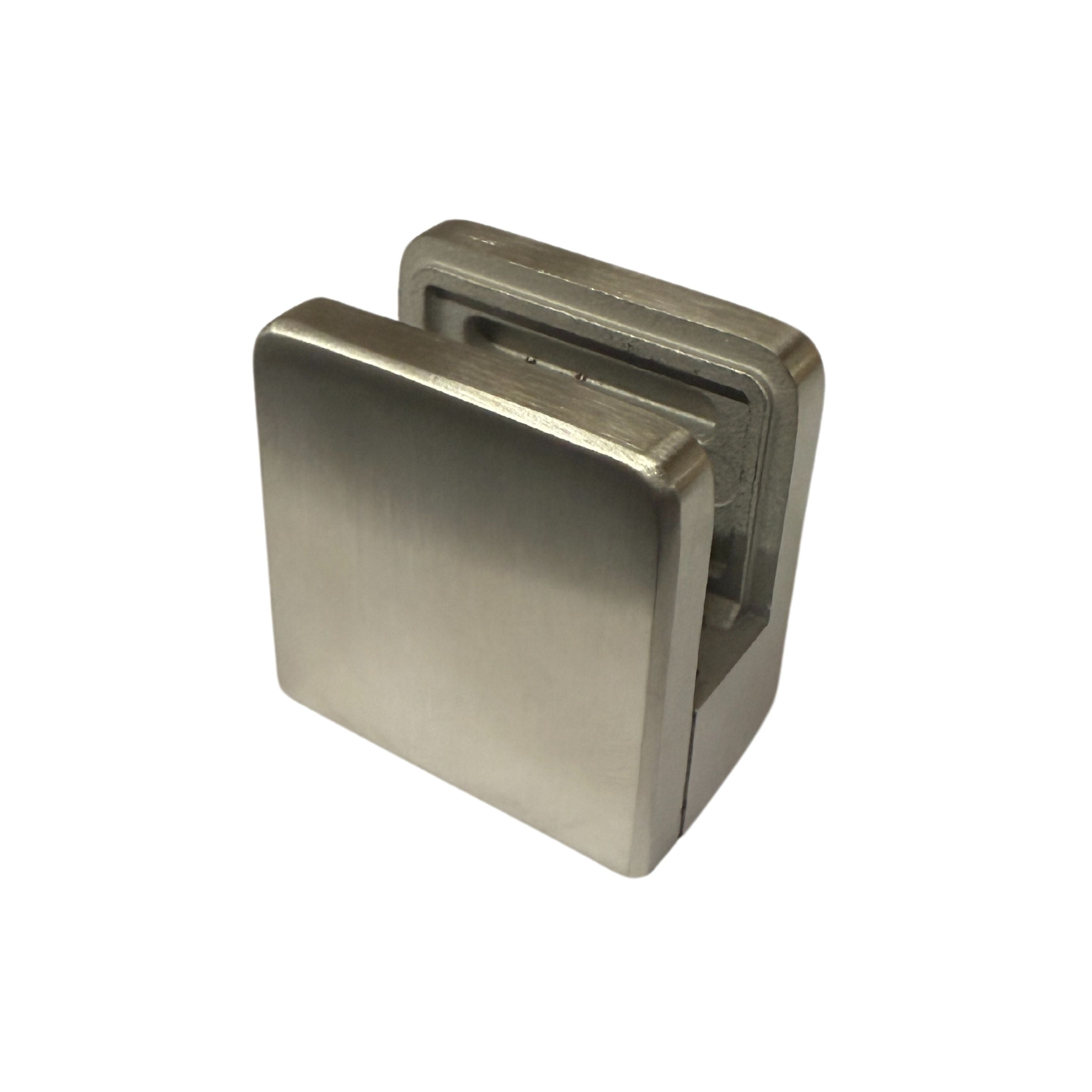 square glass bracket brushed