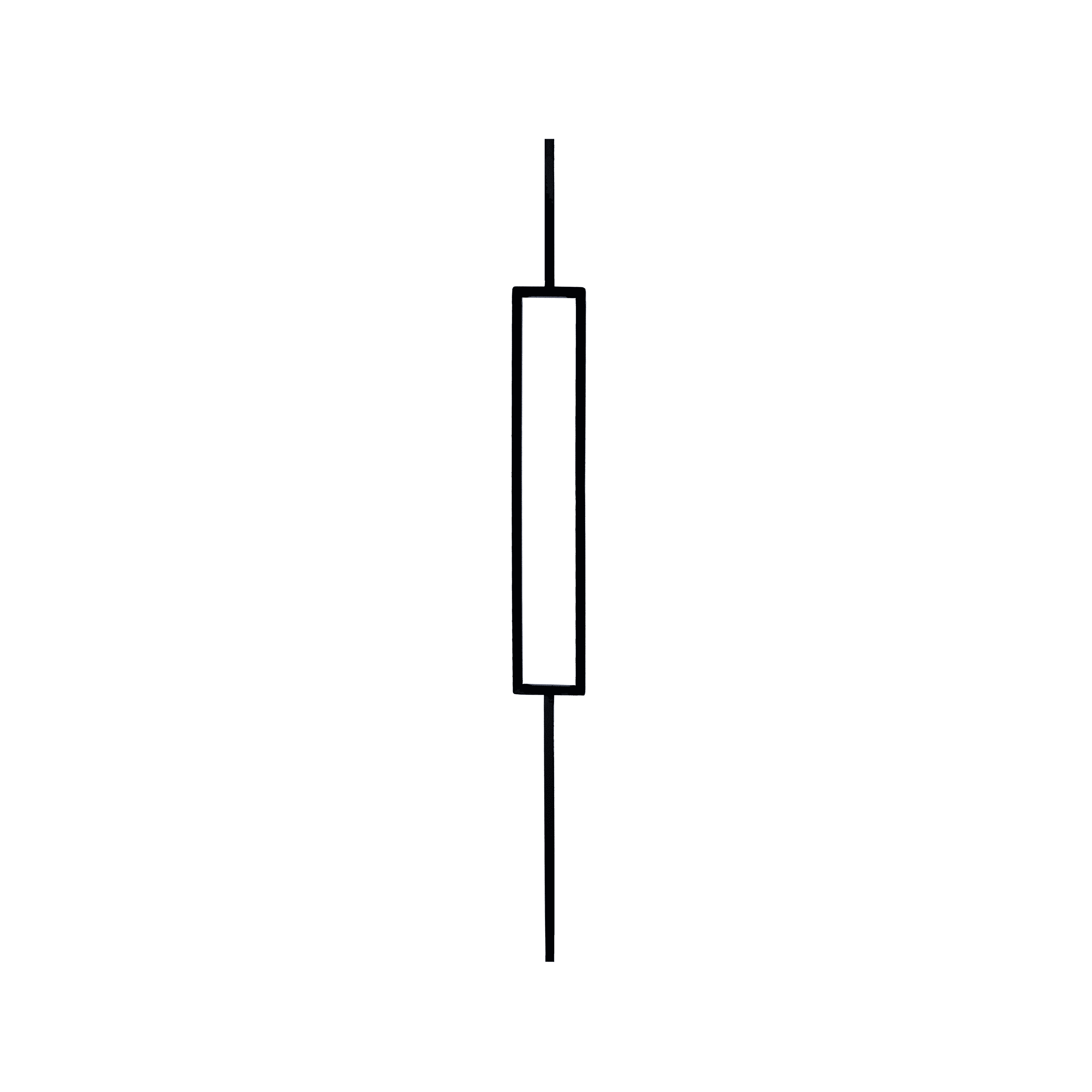 black metal square rectangular design spindle
