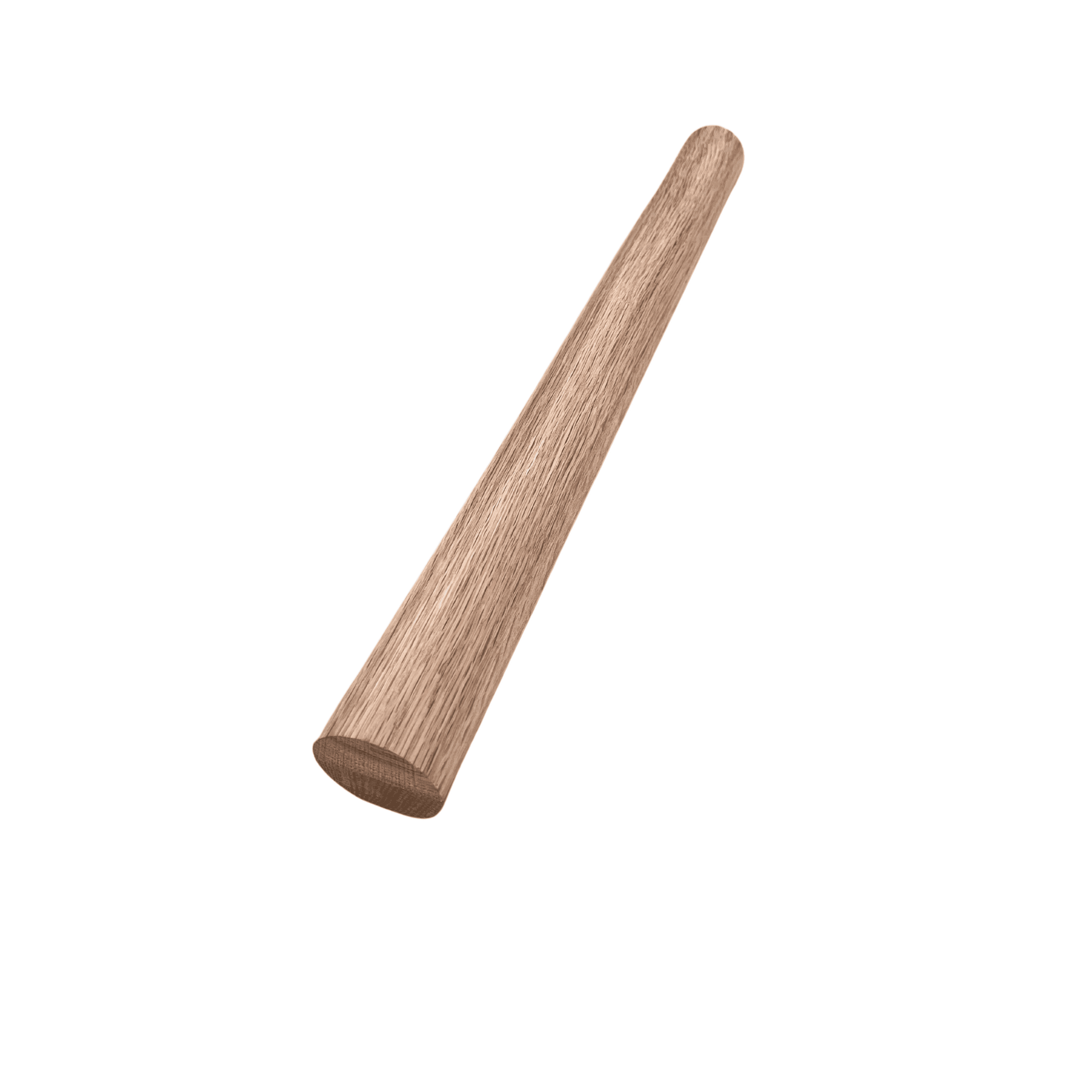oak mopstick handrail angled
